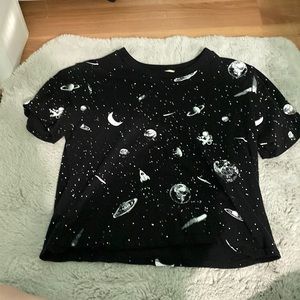Space themed crop top